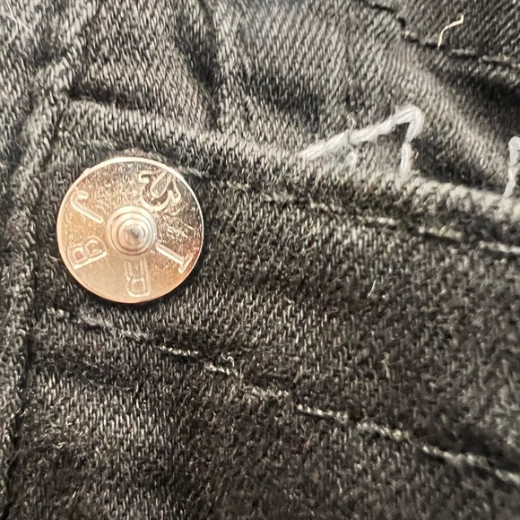 True Religion Women Ladies Halle Mid Rise Super Skinny Jeans Black  Size 27 - Picture 2 of 16